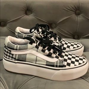 Checker and plaid vans